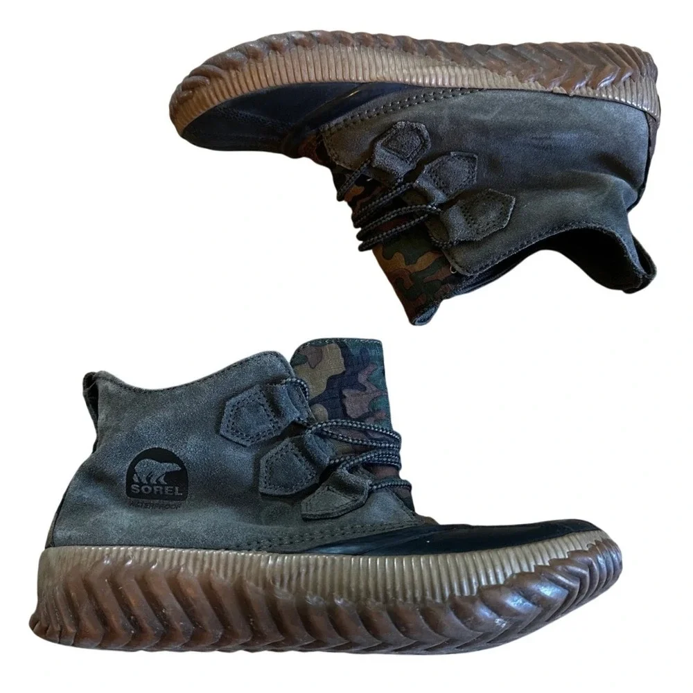 Sorel Quarry Camo Out N About Plus Waterproof Duck Boots Women's 8